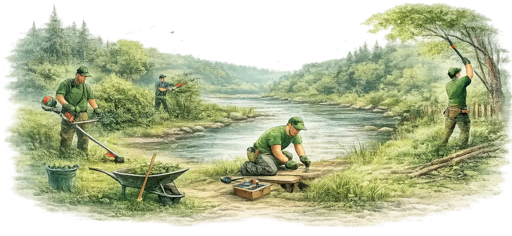 Header Arbeitseinsätze am Gewässer
